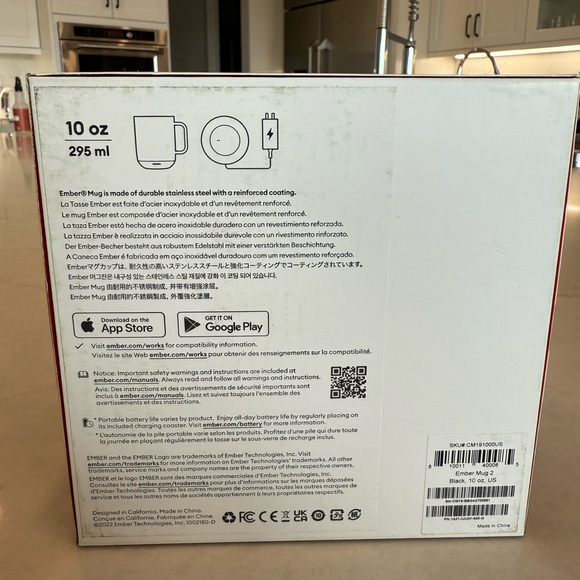 Ember Temperture control mug. Black. 10 ounce. - Picture 4 of 5